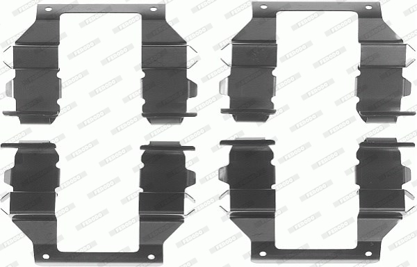 Set accesorii, placute frana FBA491 FERODO