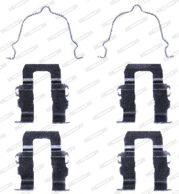 Set accesorii, placute frana FBA499 FERODO