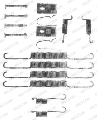 Set accesorii, sabot de frana FBA51 FERODO