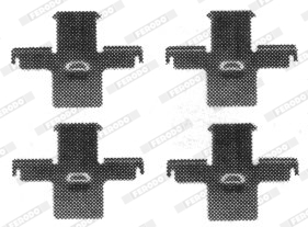 Set accesorii, placute frana FBA524 FERODO