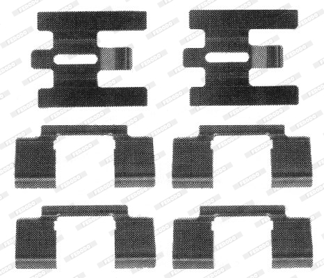 Set accesorii, placute frana FBA527 FERODO