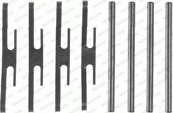 Set accesorii, placute frana FBA544 FERODO