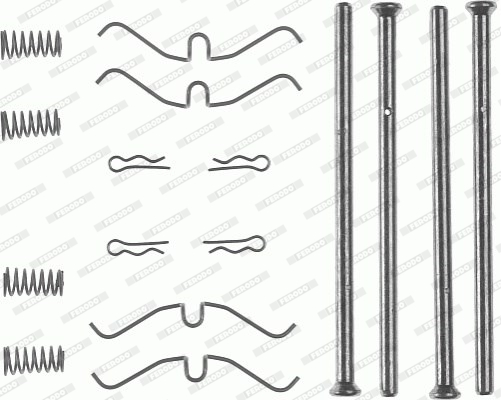 Set accesorii, placute frana FBA545 FERODO
