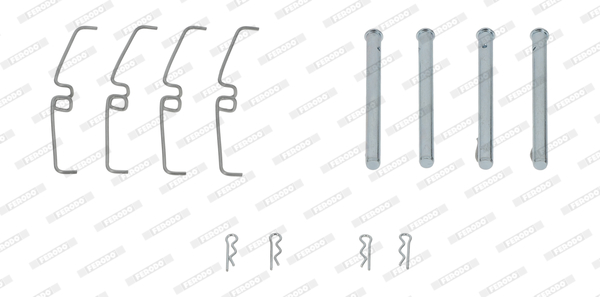 Set accesorii, placute frana FBA550 FERODO