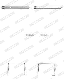 Set accesorii, placute frana FBA589 FERODO