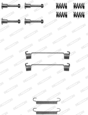 Set accesorii, sabot de frana FBA64 FERODO