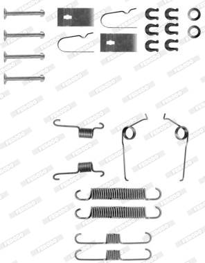 Set accesorii, sabot de frana FBA66 FERODO