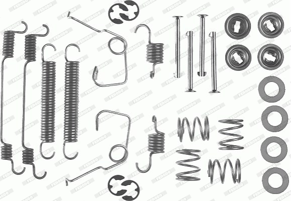 Set accesorii, sabot de frana FBA74 FERODO