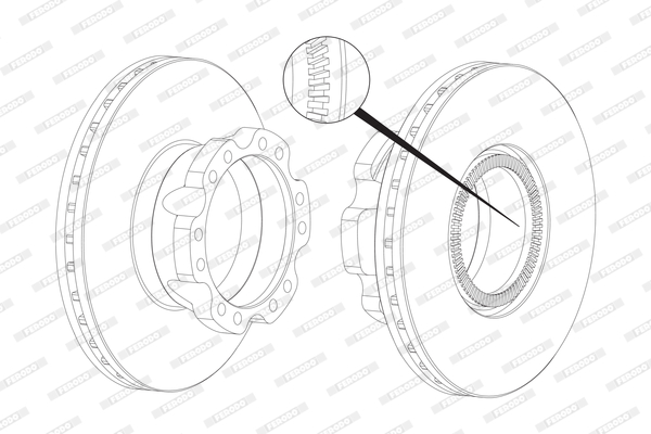 Disc frana FCR226A FERODO