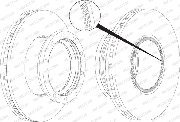 Disc frana FCR250A FERODO