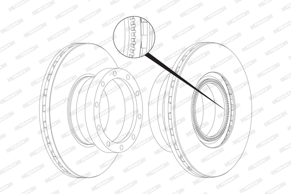 Disc frana FCR258A FERODO