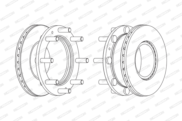 Disc frana FCR308A FERODO