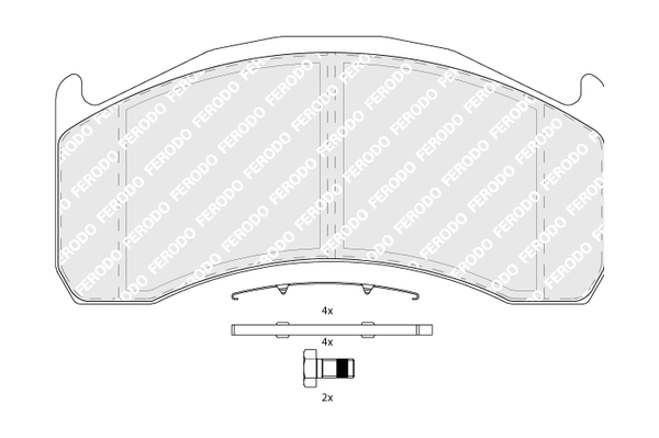 Set placute frana,frana disc FCV1387B FERODO