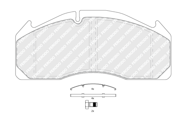 Set placute frana,frana disc FCV1388B FERODO