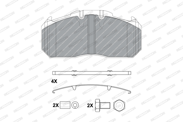 set placute frana,frana disc FCV1656B FERODO
