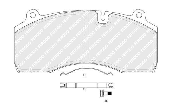 Set placute frana,frana disc FCV1815B FERODO