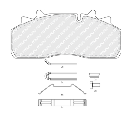 set placute frana,frana disc FCV4043B FERODO