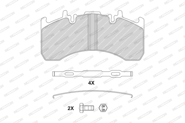 Set placute frana,frana disc FCV4170B FERODO