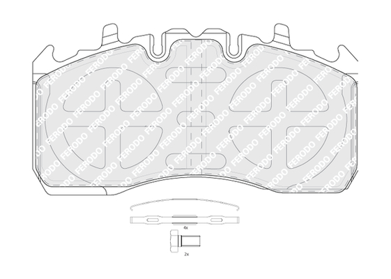 Set placute frana,frana disc FCV4255B FERODO