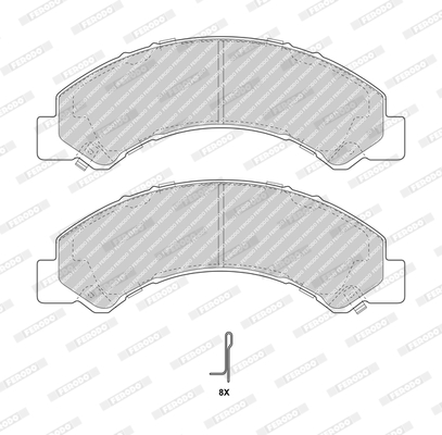 Set placute frana,frana disc FCV5000B FERODO