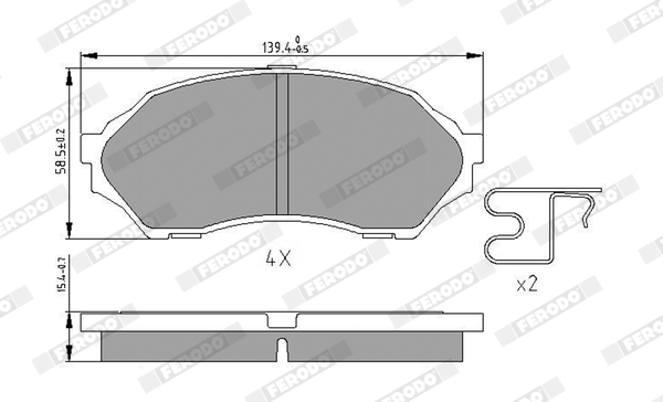 Set placute frana,frana disc FDB1455 FERODO