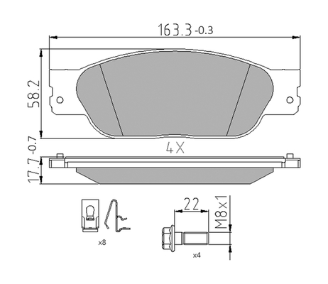 Set placute frana,frana disc FDB1485 FERODO