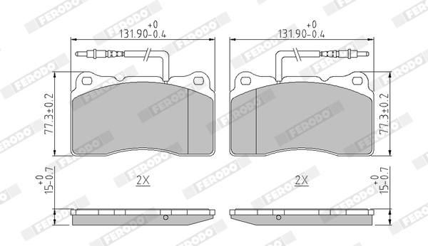 Set placute frana,frana disc FDB1545 FERODO