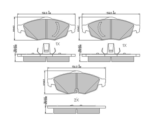 Set placute frana,frana disc FDB1550 FERODO