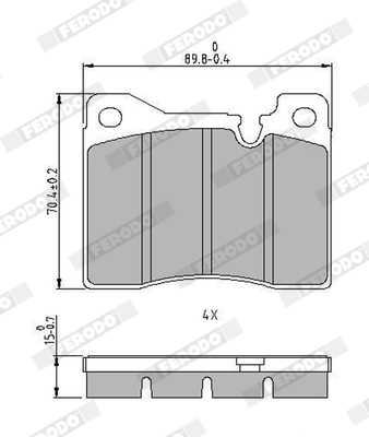 Set placute frana,frana disc FDB161 FERODO