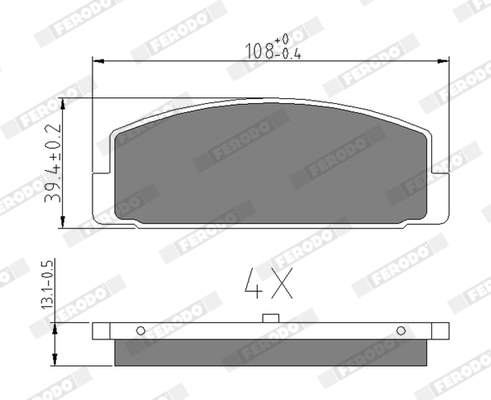 Set placute frana,frana disc FDB372 FERODO