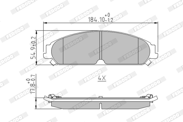 Set placute frana,frana disc FDB4078 FERODO