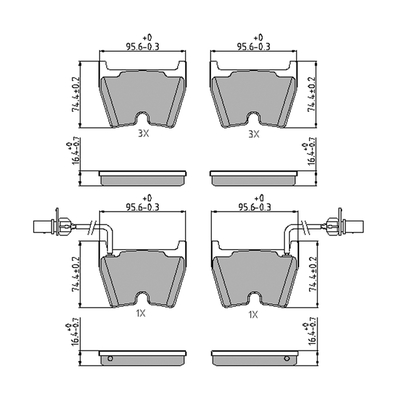 Set placute frana,frana disc FDB4165 FERODO