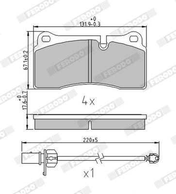 Set placute frana,frana disc FDB4195 FERODO