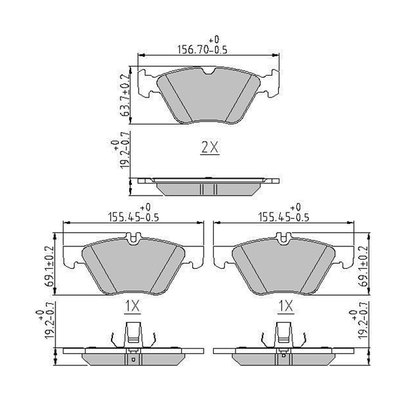 Set placute frana,frana disc FDB4289 FERODO