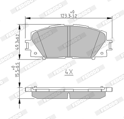 Set placute frana,frana disc FDB4310 FERODO