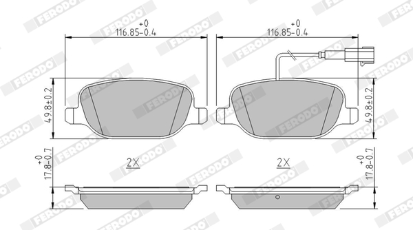 Set placute frana,frana disc FDB4337 FERODO