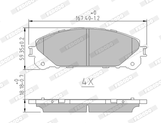 Set placute frana,frana disc FDB4354 FERODO