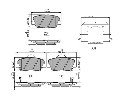 Set placute frana,frana disc FDB4396 FERODO