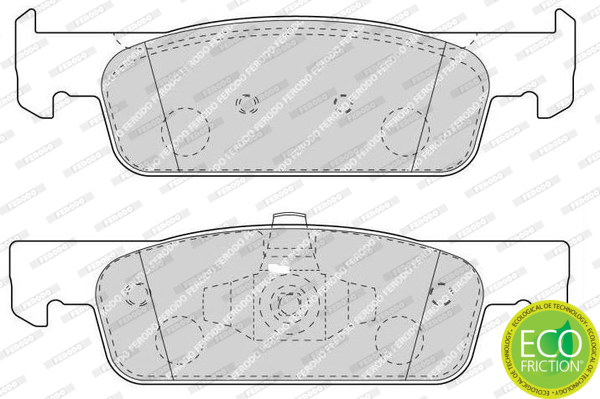 Set placute frana,frana disc FDB4615 FERODO