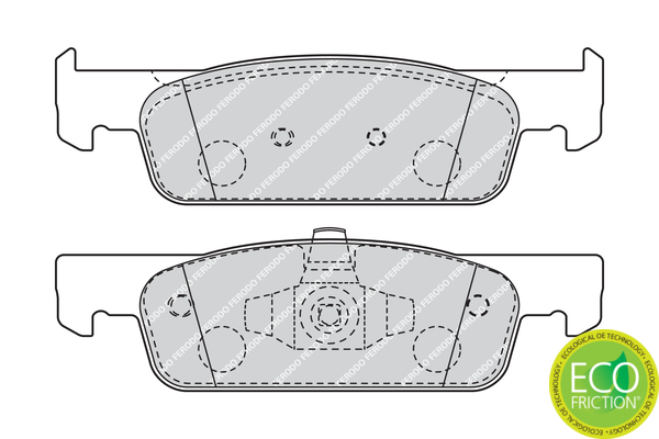 Set placute frana,frana disc FDB4615 FERODO