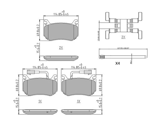 Set placute frana,frana disc FDB4847 FERODO