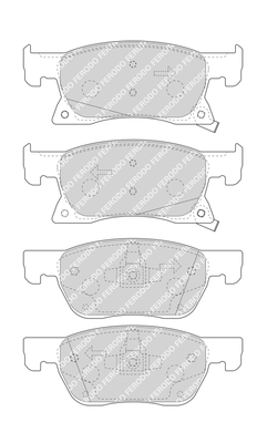 Set placute frana,frana disc FDB4933 FERODO