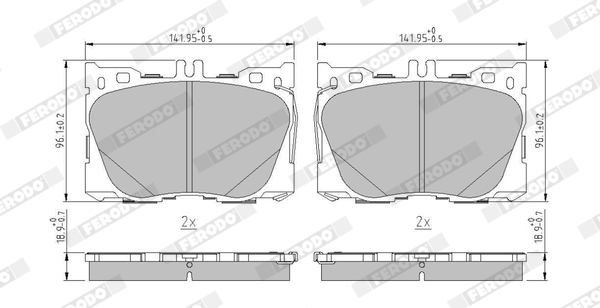 Set placute frana,frana disc FDB5149 FERODO