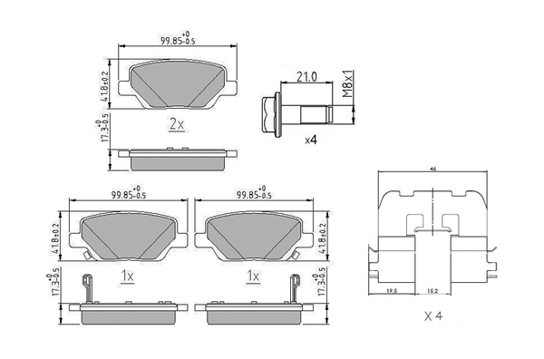 Set placute frana,frana disc FDB5212 FERODO