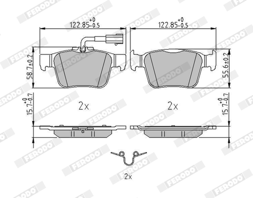 Set placute frana,frana disc FDB5242 FERODO