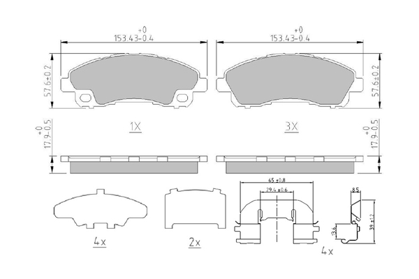 Set placute frana,frana disc FDB5243 FERODO