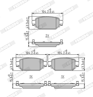 Set placute frana,frana disc FDB5247 FERODO