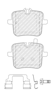 Set placute frana,frana disc FDB5302 FERODO