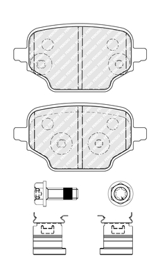 Set placute frana,frana disc FDB5378 FERODO
