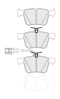 Set placute frana,frana disc FDB5384 FERODO